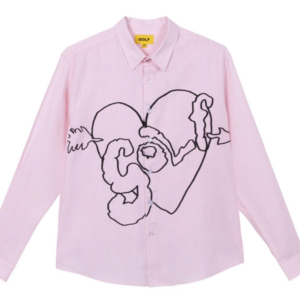 Golf wang cupid button up light pink